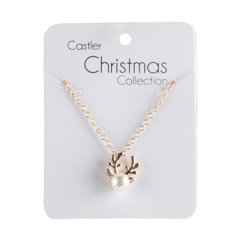 X-mas Necklace 21 Pearl Deer