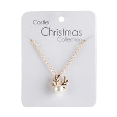 X-mas Necklace 21 Pearl Deer