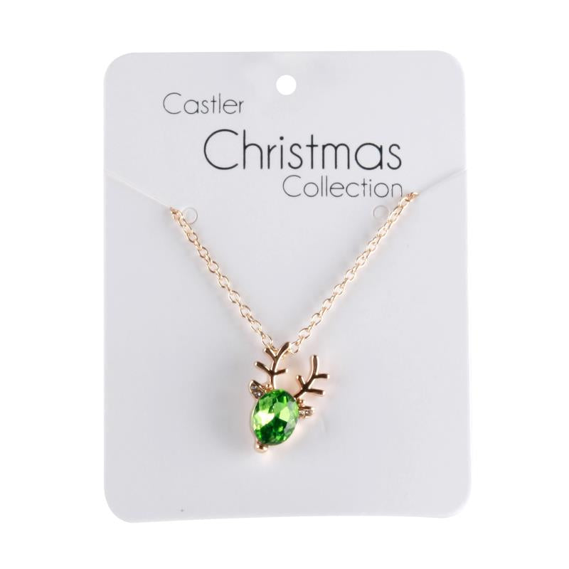 X-mas Necklace 21 Crystal Deer