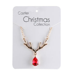 X-mas Necklace 21 Gold Deer