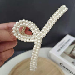 Pearl Bow Hair Clip – Elegant Ribbon Style