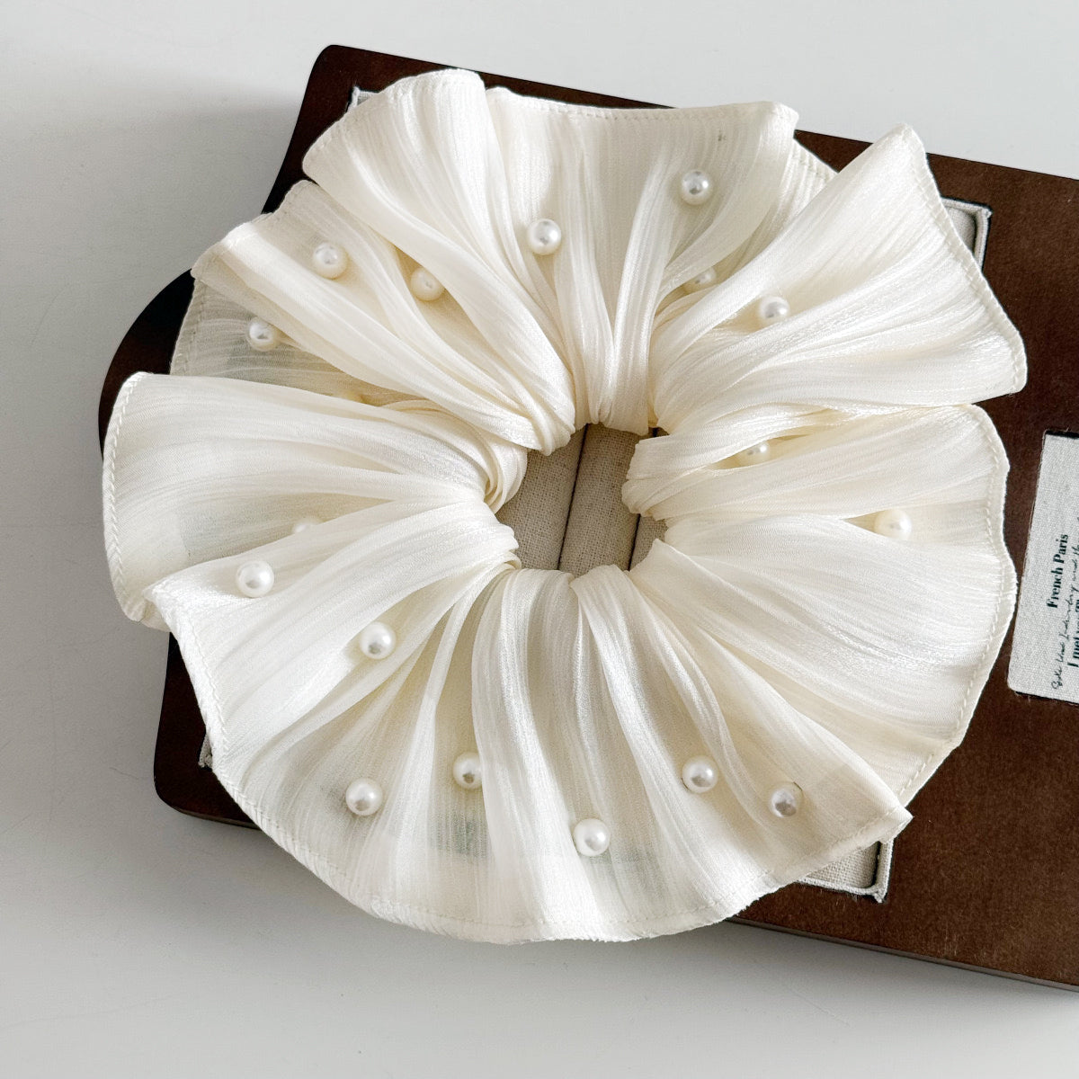 Hair Scrunch w Pearl 24CM