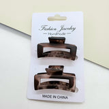Hallow Rectanle Hair Claw Clip(2PCS/4.5CM)