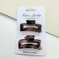 Hallow Rectanle Hair Claw Clip(2PCS/4.5CM)