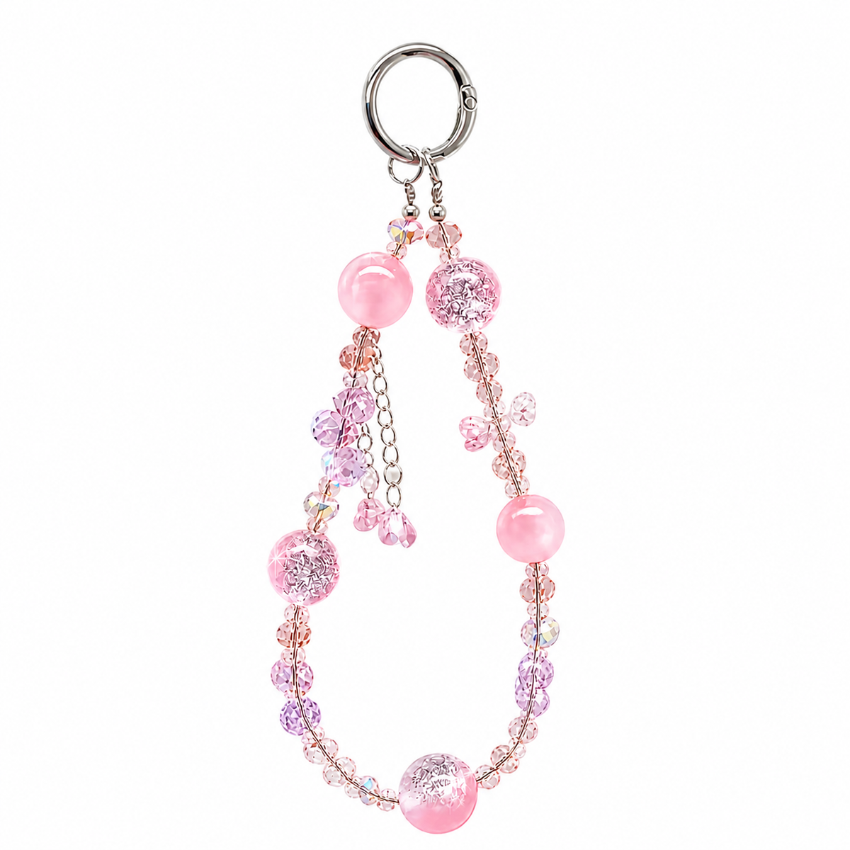 Beaded Phone Strap – Cute Keychain Charm Assorted Colours NZ Stock