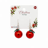 Red Ball Earrings