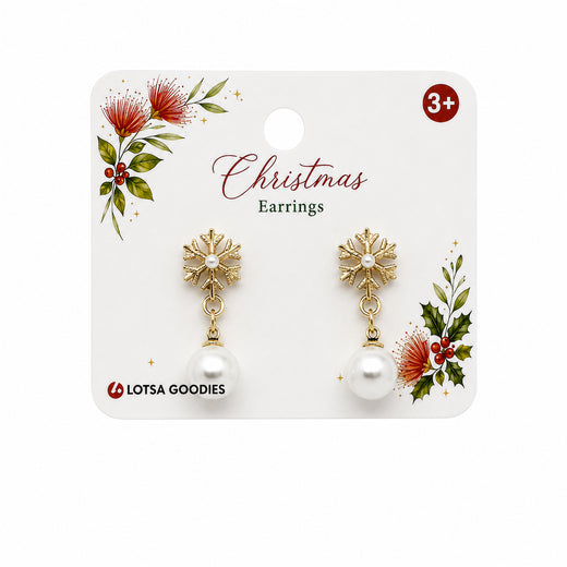 Snowflake Pearl Earrings
