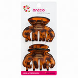 Tortoiseshell wavy hair claw clips - 2 pack