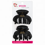 Black wavy hair claw clips - 2 pack