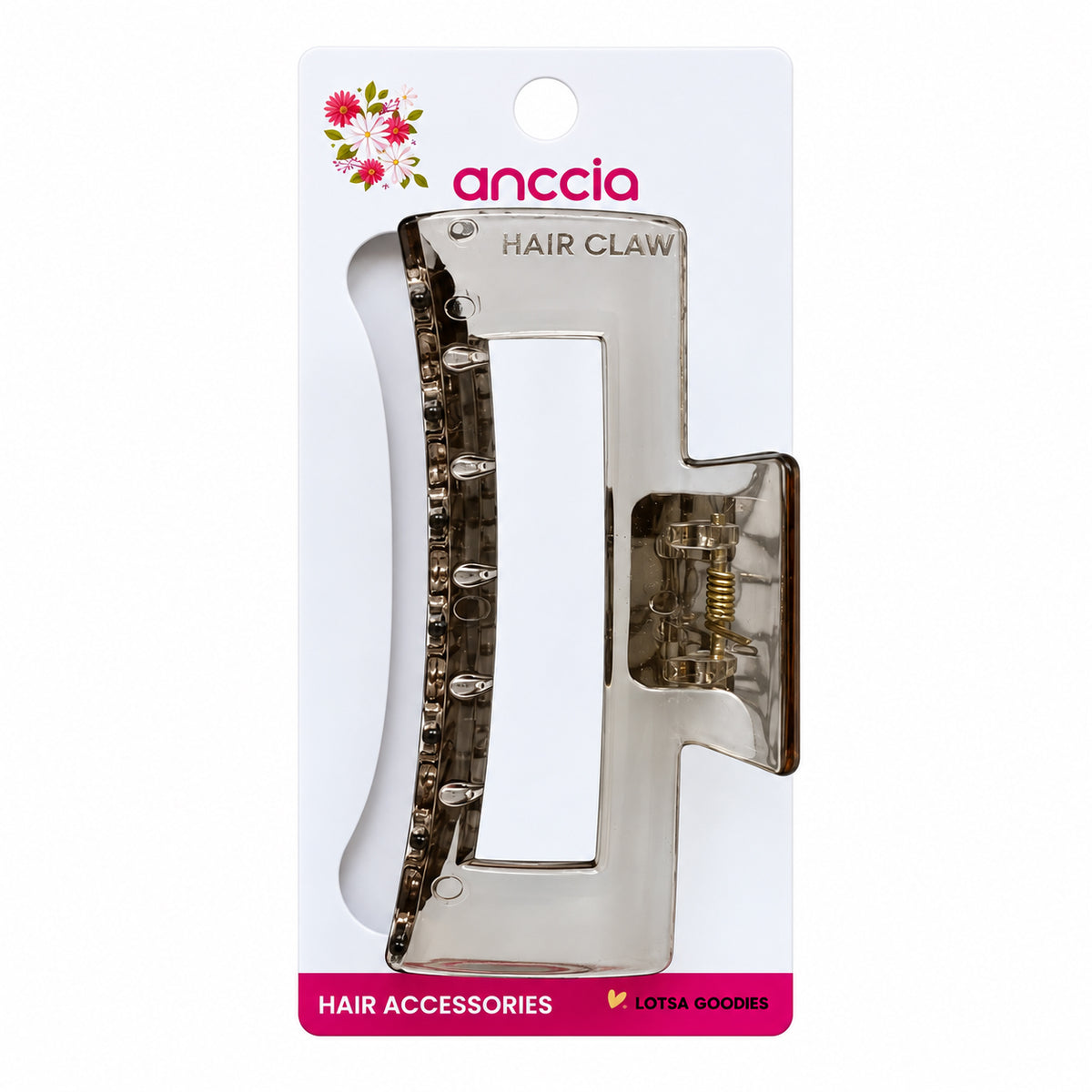 Rectangular Acrylic Hair Claw Clip