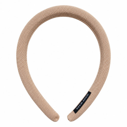 Ribbed Padded Headband – Beige