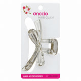 Clear Pastel Bow Hair Claw Clip – Champagne