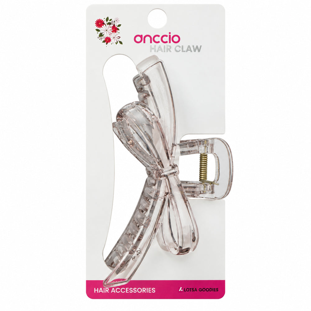 Large Bow Hair Claw Clip – Blush