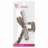 Large Bow Hair Claw Clip – Smoke Grey