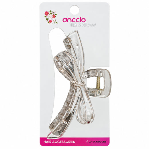 Large Bow Hair Claw Clip – Champagne