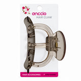 Curved Open-Frame Hair Claw Clip – Smoke Brown