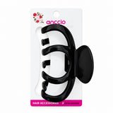 Curved Open-Frame Hair Claw Clip – Black
