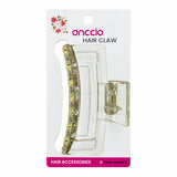 Pastel Rectangle Hair Claw Clip – Pale Yellow