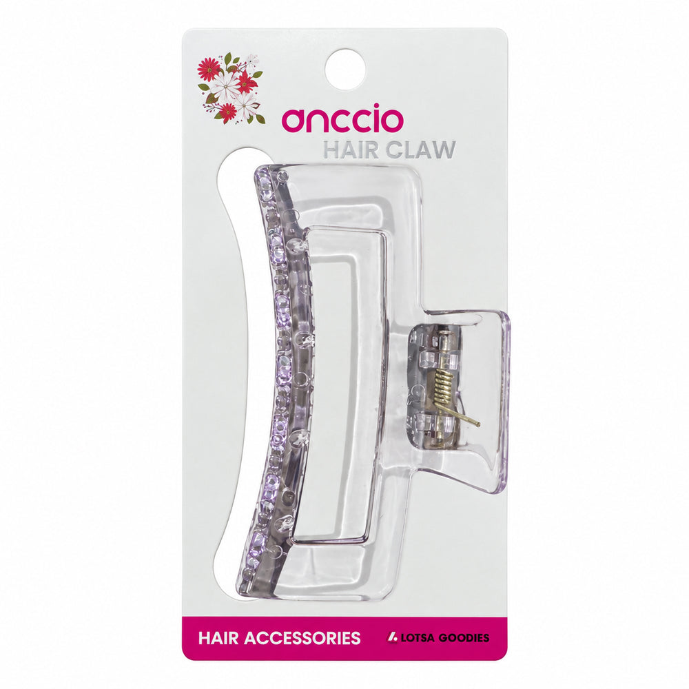 Pastel Rectangle Hair Claw Clip – Lilac