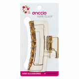 Neutral Rectangle Hair Claw Clip – Amber