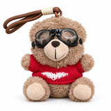 Aviator Teddy Bear Plush Keychain (12 cm)