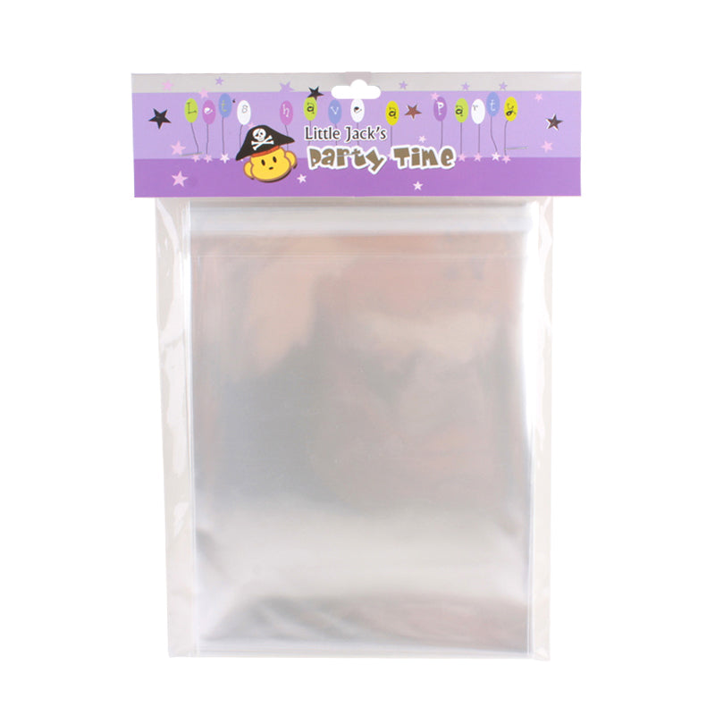 Clear Cellophane Bags – Self-Adhesive | Multiple Sizes for packaging gifts, crafts, and accessories.