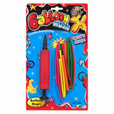 Balloon modelling set with red pump and assorted twisting balloons