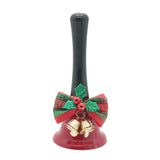 Christmas Bell(R) decorated with a vibrant bow and gold bells for holiday celebrations.