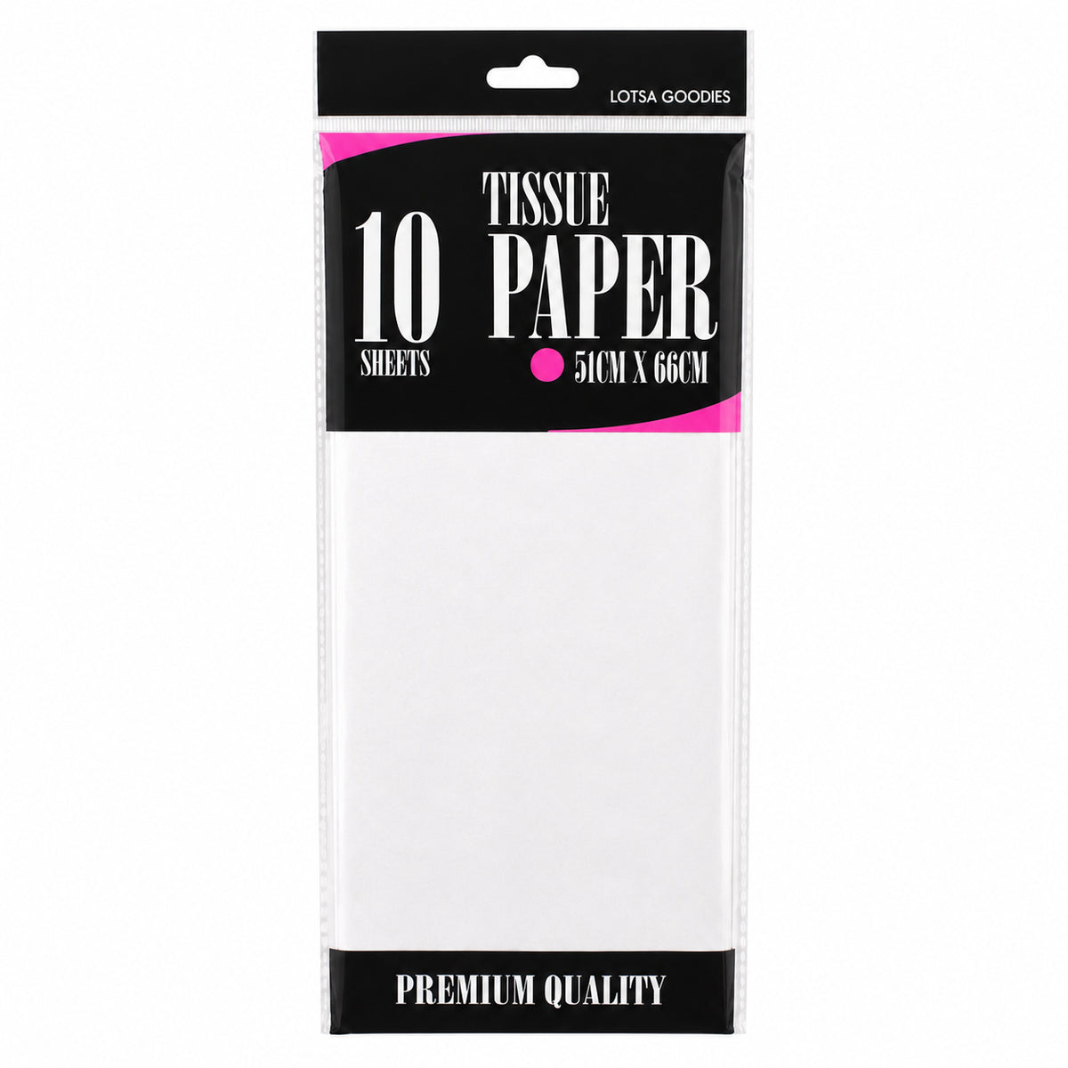 White tissue paper, 10 sheets, 51 x 66cm