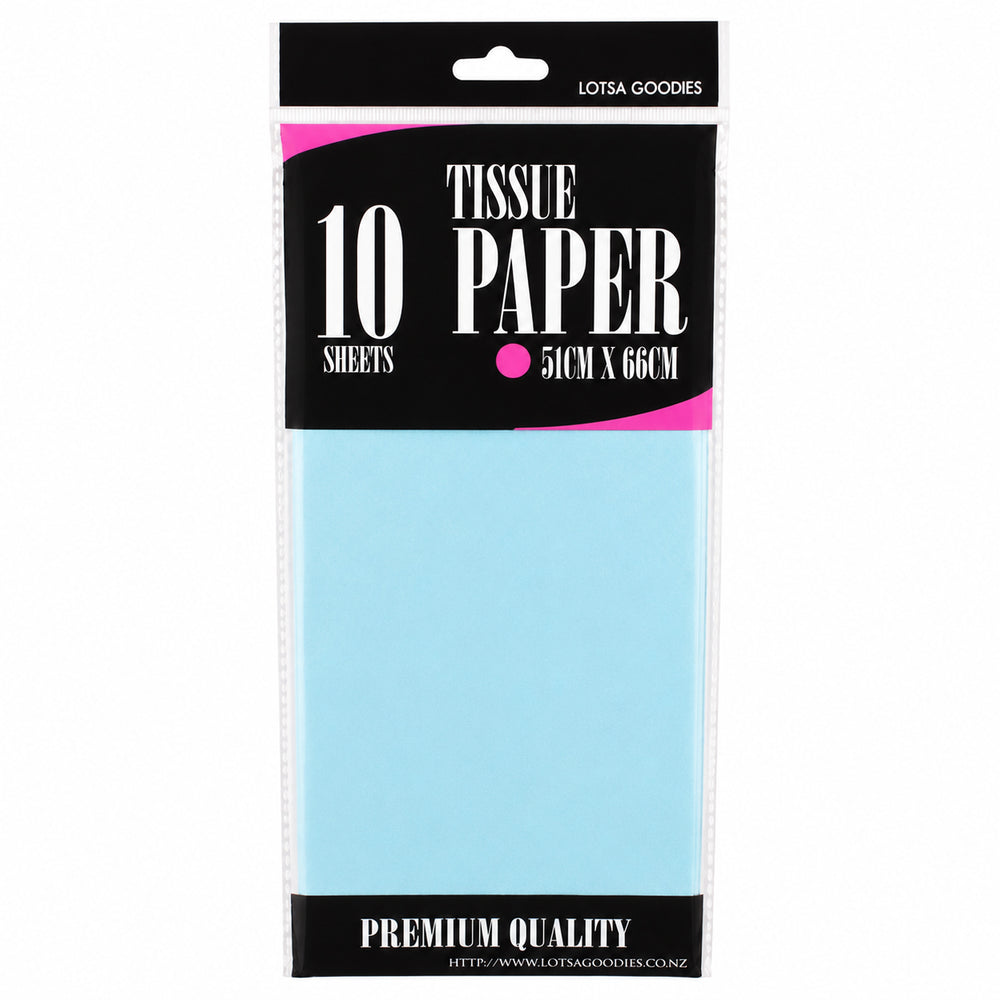 Light Blue tissue paper, 10 sheets, 51 x 66cm