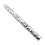 X-mas NR Ball (12PCS,4CM) set of silver decorative Christmas ornaments in a transparent packaging.