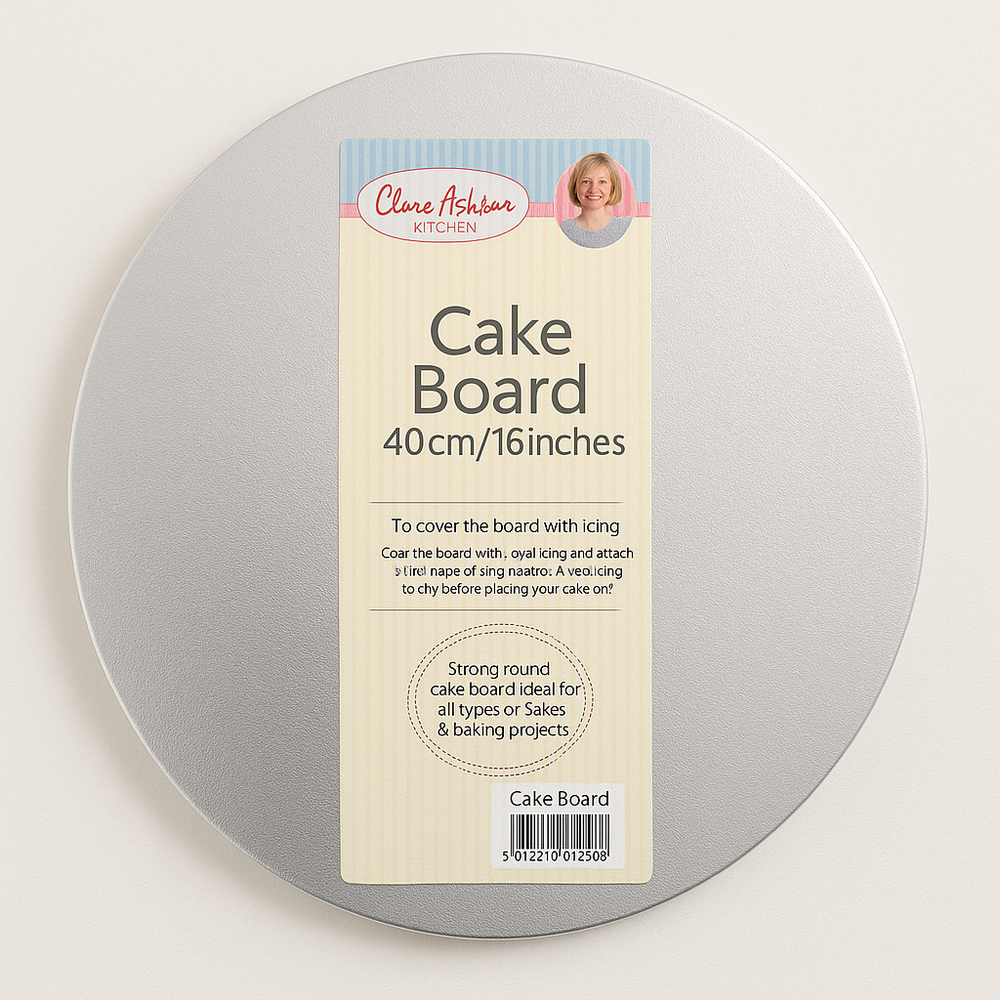 Cake Board – 40cm / 16 Inches (Round) with silver finish for elegant cake presentations.