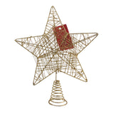 X-mas Tree Deco Top (23*28CM/L) gold wire star decoration for Christmas tree topper.