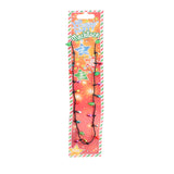 Light up necklace featuring colorful LED lights on a festive packaging.