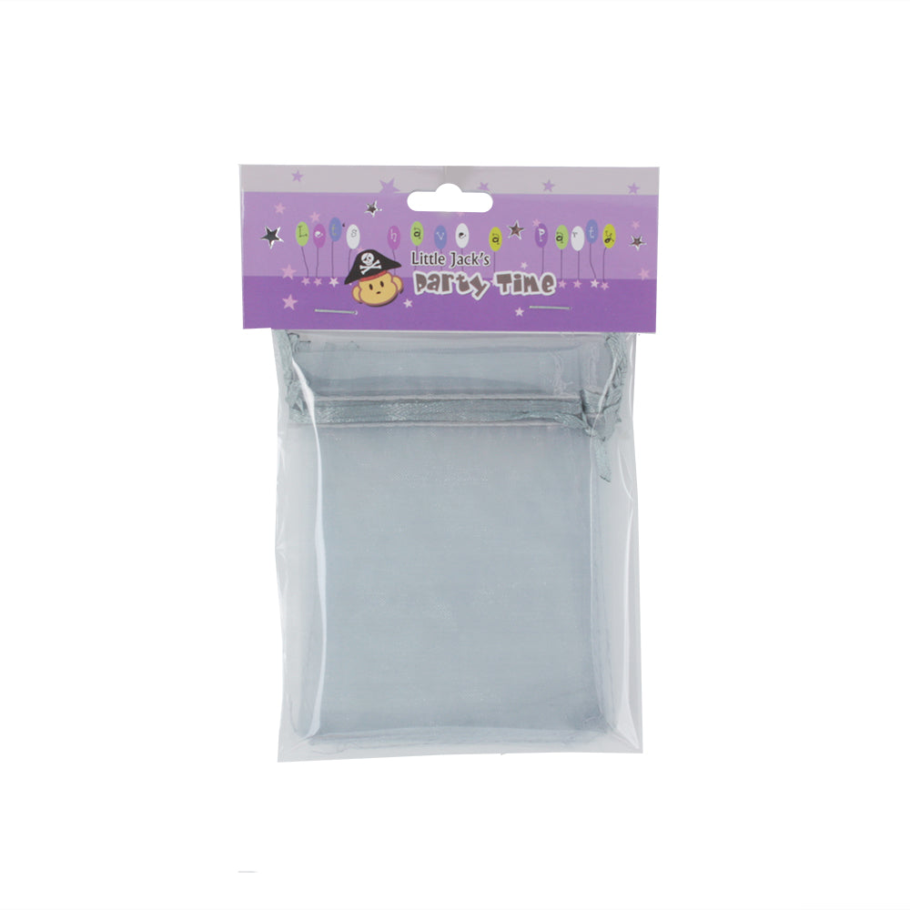 Organza Gift Bags – 4PCS (9×12cm) Drawstring Pouch for Jewelry & Favors in a clear packaging.