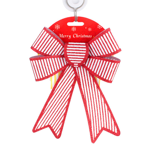 X-mas Ribbon (16*20CM) featuring a festive red and white striped design on a Merry Christmas tag.