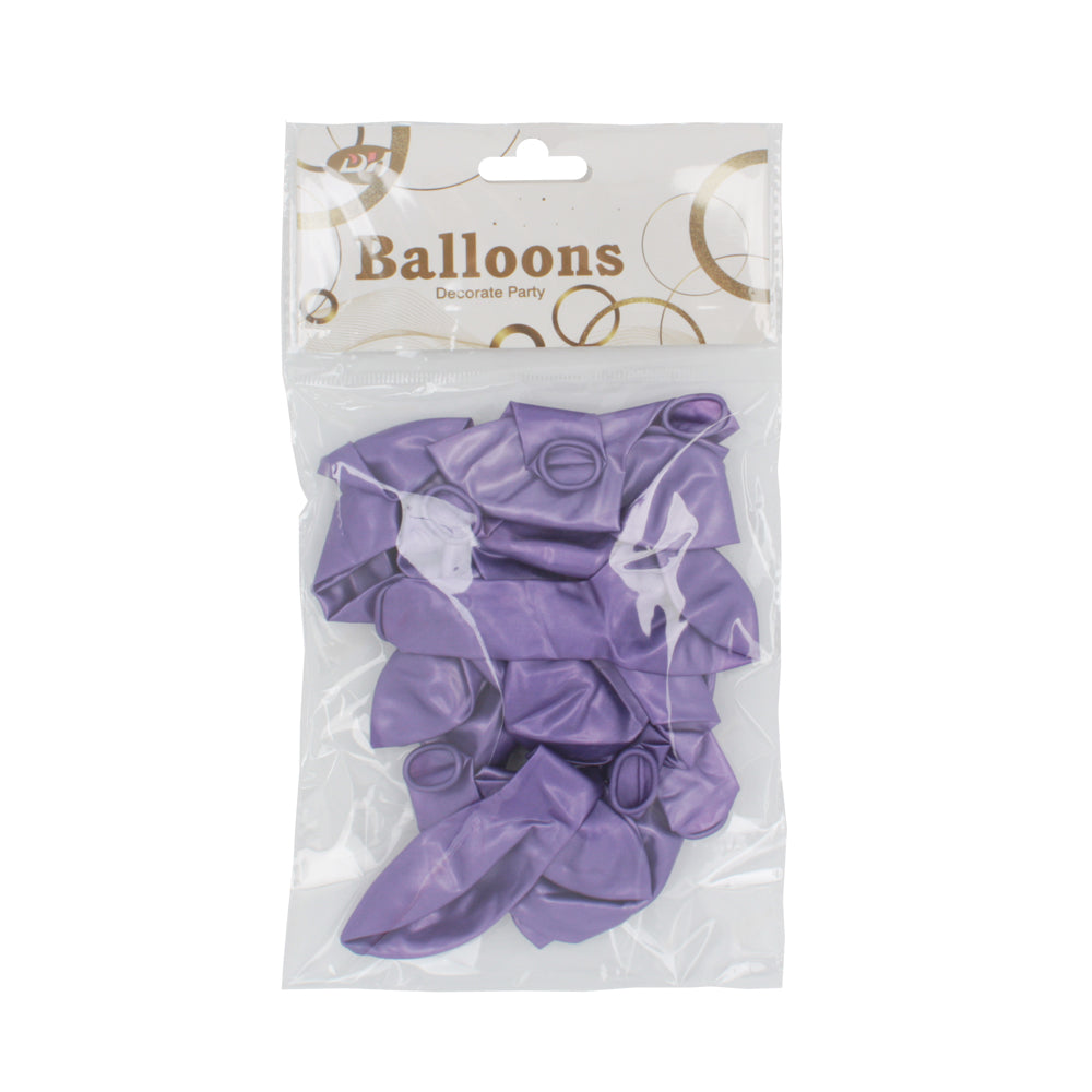 Q Balloon (20PCS),L.Purple - Pack of 20 light purple latex balloons for elegant party decor.