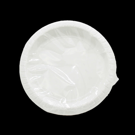 Party Plate(10PCS/18CM) - white disposable paper plate, ideal for parties and gatherings.