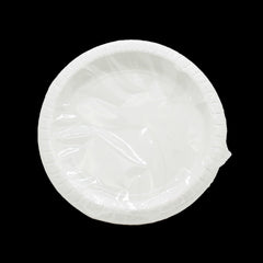 Party Plate(10PCS/18CM) - white disposable paper plate, ideal for parties and gatherings.
