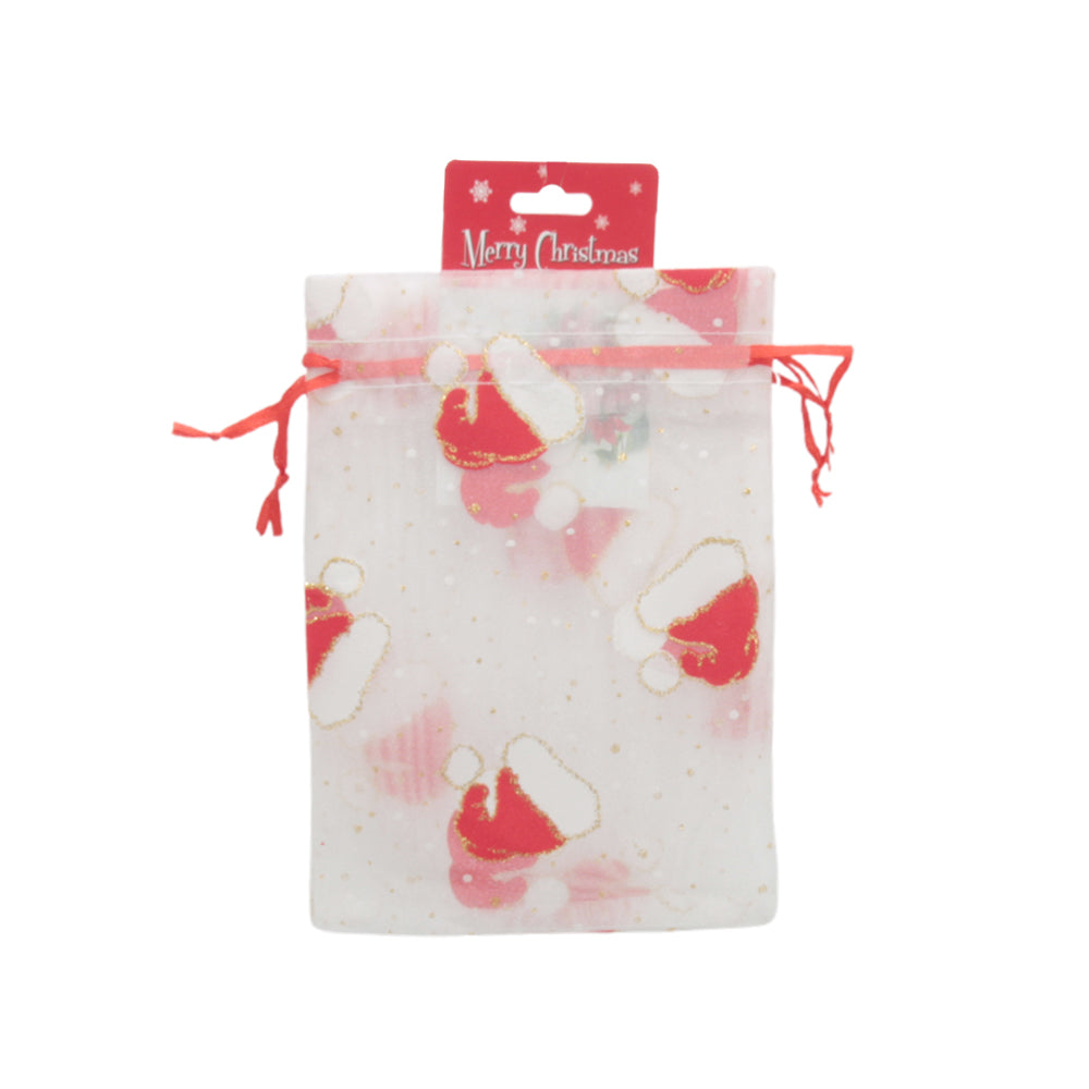 X-mas N.Pouch(2PCS/13*18CM) featuring festive Santa designs for holiday gift wrapping.
