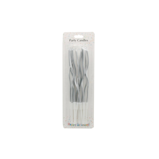 Metallic Twisted Birthday Candles 16CM