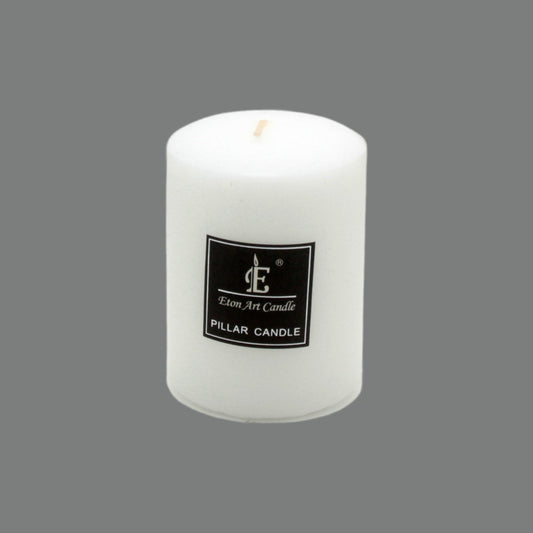 White Pillar Candle(7*10CM) unscented clean-burning candle ideal for home decor and gifting.