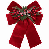 Velvet Bow w/Holly Ribbon(40*60CM)