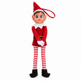 Girl – 33cm Christmas elf doll in red outfit with striped legs