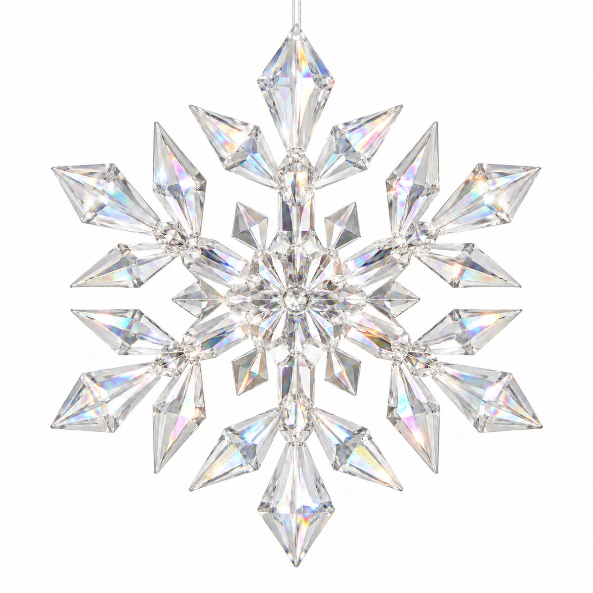 Iridescent Snowflake Christmas Ornament