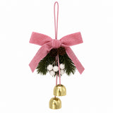 Christmas Bell Ornament with Pink Bow