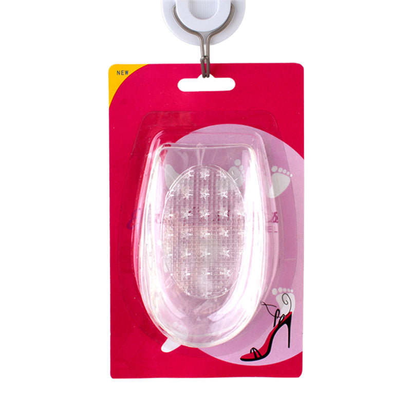 Shoes Cushions (Woman) product packaging showcasing clear gel shoe insoles for added comfort.