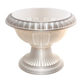 Elegant Flower Pot White Lw (L) with fluted design and sturdy base, perfect for showcasing your favorite plants.