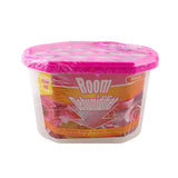 Scented Dehumidifier in pink container, designed to absorb moisture and release rose fragrance.