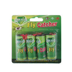 Fly Catcher 0 product packaging with four units to effectively kill flies in an eco-friendly manner.